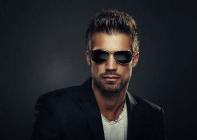 Portrait of men with sunglasses